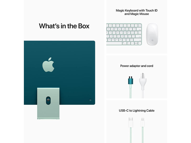 Apple iMac 24" M1 chip with 8‑core CPU & 8‑core GPU (8GB + 512GB) MGPJ3ZS - Green