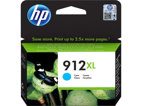 HP 912XL High Yield Cyan Original Ink Cartridge - 3YL81AE