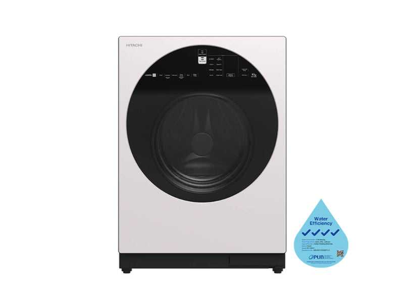 Hitachi Front Load Washer With Inverter - 12Kg - BD 120GV 3CG X WH