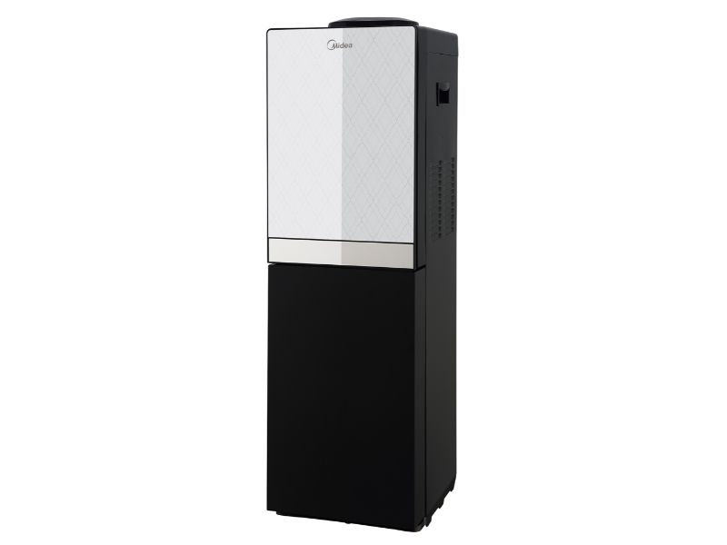Midea Free Standing Top Loading Water Dispenser with fridge, Silver & Black Color - YL1836S-B(S &B)