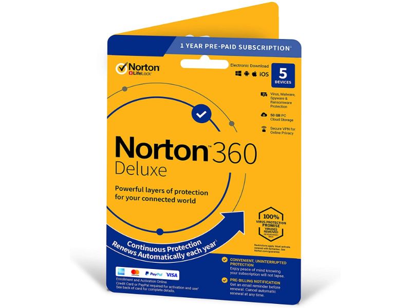 Norton 360 Deluxe 50 GB - 5 Device AR-21405129