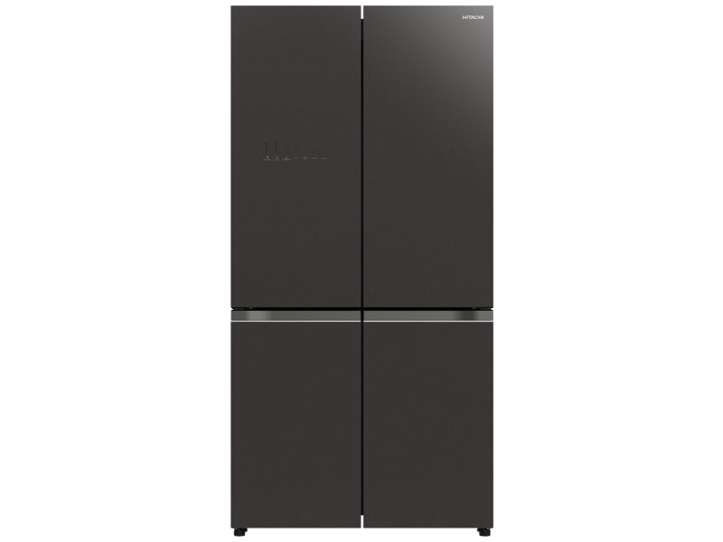 Hitachi 4D French Bottom Freezer Deluxe Inverter Series Refrigerator 720 Ltr - Glass Black R-WB720VK0 Made In Thailand