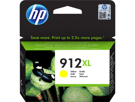 HP 912XL High Yield Yellow Original Ink Cartridge - 3YL83AE