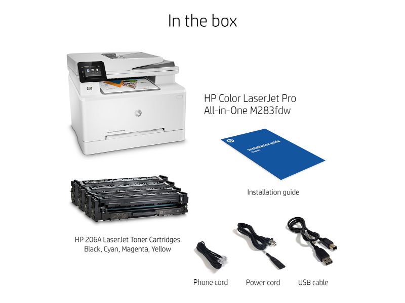 HP Color Laser Jet Pro MFP M283fdw Printer - 7KW75A