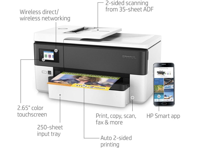 HP OfficeJet Pro 7720 Wide Format All-in-One Printer -Y0S18A