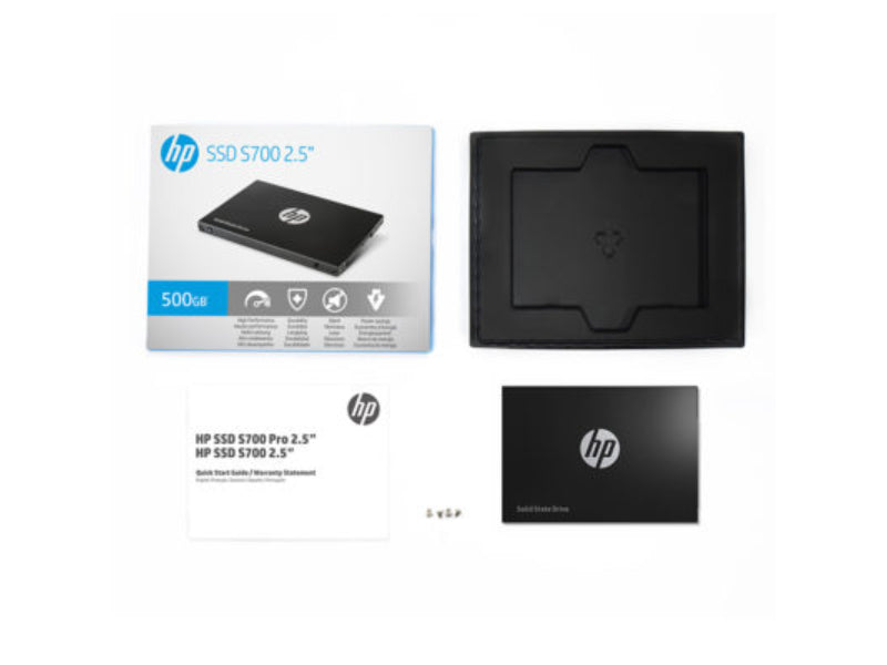 HP S700 2.5" 500GB SATA III 3D NAND Internal Solid State Drive (SSD) - 2DP99AA