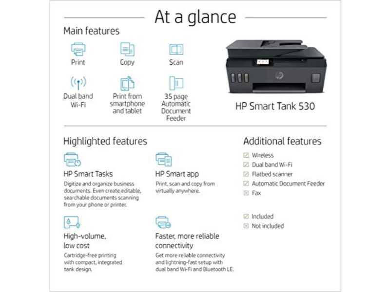 HP Smart Tank 530 All-In-One Printer -4SB24A