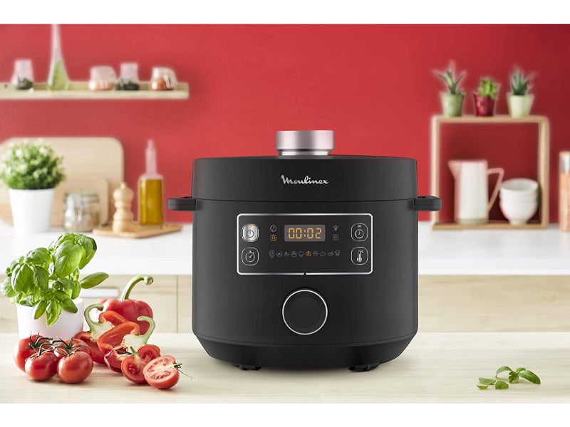 Moulinex Turbo Cuisine Electrical Pressure Cooker, 5 Liter, 915-1090W, Black - CE753827