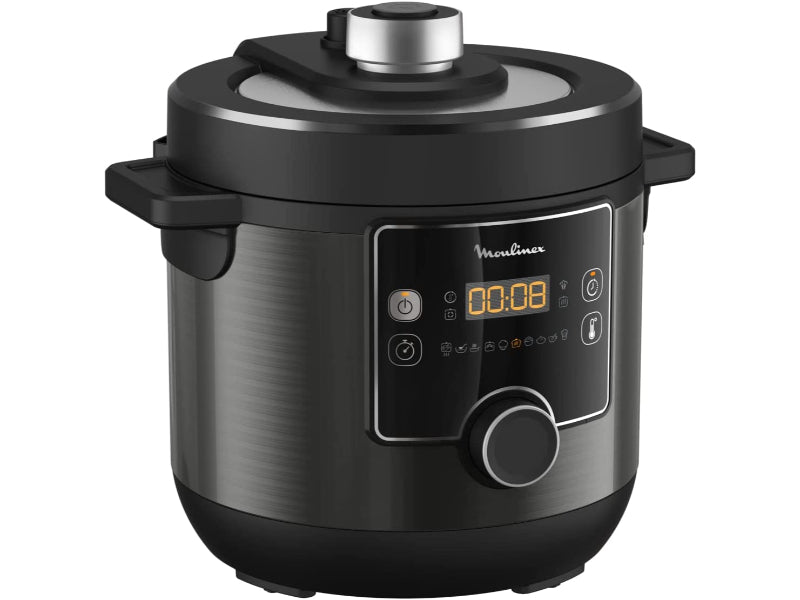 Moulinex Turbo Cuisine Electrical Pressure Cooker, 7.6 Liter, 1200W, Black - CE777827