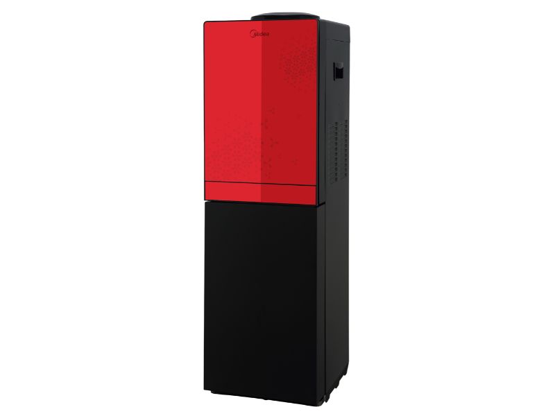 Midea Free Standing Top Loading Water Dispenser with fridge, Red & Black Color - YL1836S-B(R & B)