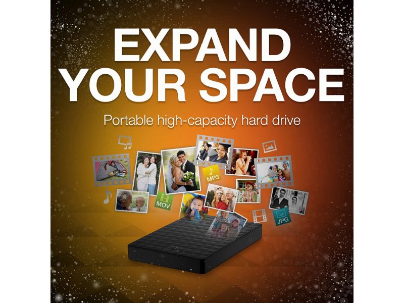 Seagate Expansion Portable 1TB External Hard Drive HDD – USB 3.0 - STEA1000400 - Black