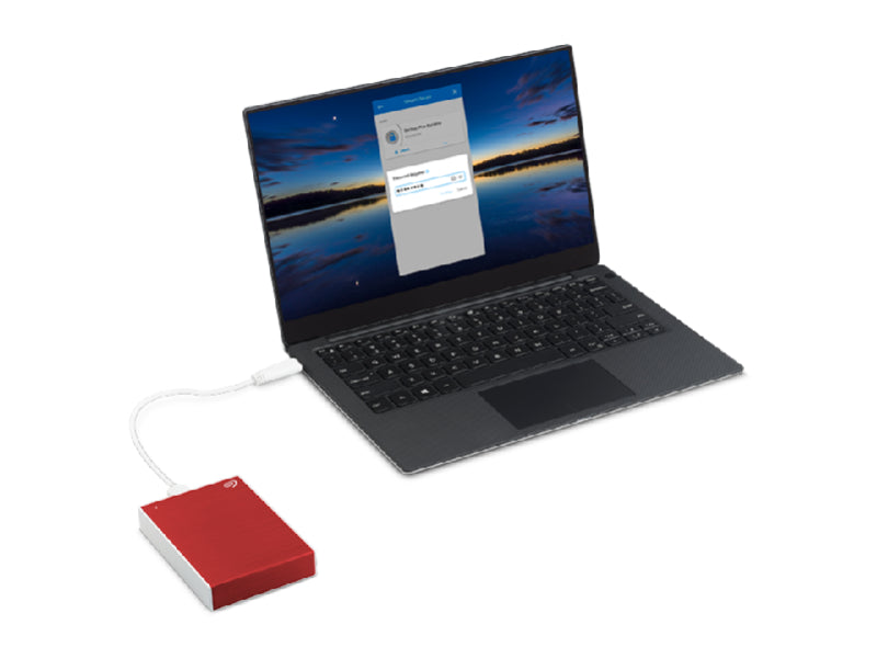 Seagate ONE TOUCH Ultra Small External Portable Hard Drive 5TB – USB 3.0-STKC5000403-Red
